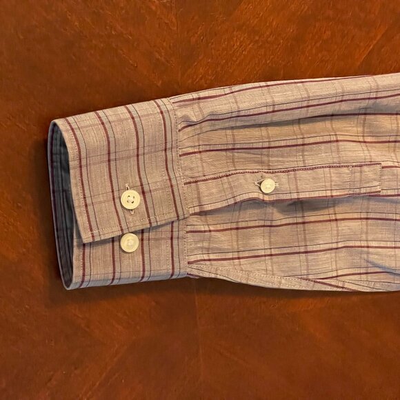Hugo Boss Mens Slim Fit Long Sleeve Button-Down Shirt 42/16.5 Plaid Pattern - Picture 9 of 16